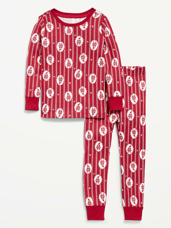 Printed Snug-Fit 100% Cotton Pajama Set for Toddler & Baby
