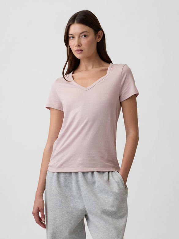 Favorite V-Neck Glitter T-Shirt