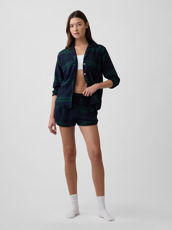 Flannel PJ Shorts