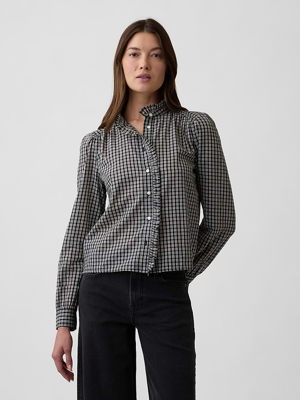 Voile Ruffle Shirt