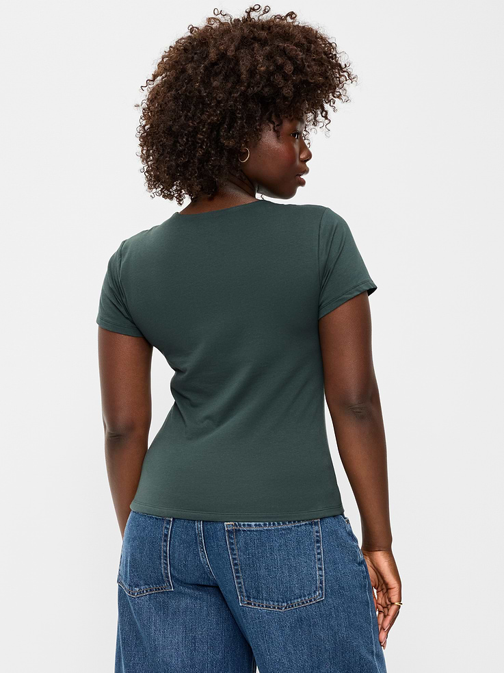 Image 4 of 6, Hug Double-Layer Short-Sleeve Top