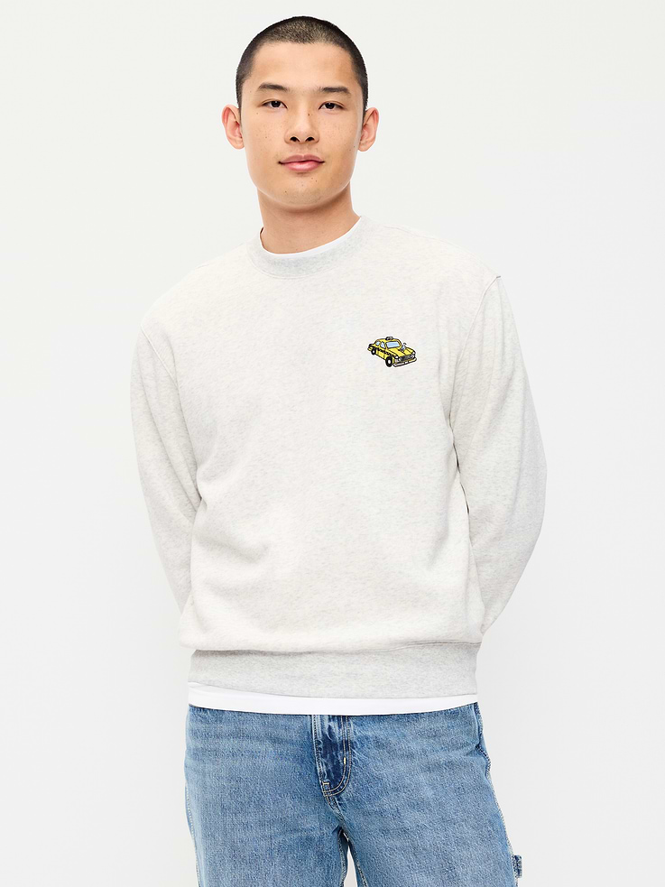 Image 1 of 4, crew neck, long sleeves, drop-shoulders, logo graphic, rib-knit trim, pullover style, Product #1186690