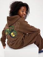 Image 1 of 1, built-in hood, long sleeves, drop shoulders, kangaroo pocket, licensed graphic at front and back, Copyright © 2026 Deere & Company. All Rights Reserved., Product #906066