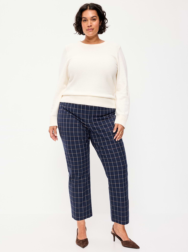 Image 8 of 9, High-Waisted Pixie Straight Pants