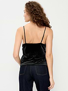 Image 2 of 3, Velvet Lace-Trim Cami Top