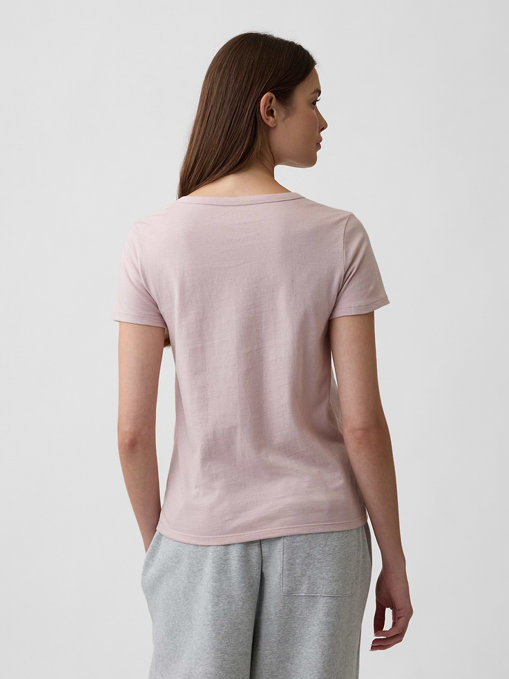 Image 2 of 5, Favorite V-Neck Glitter T-Shirt