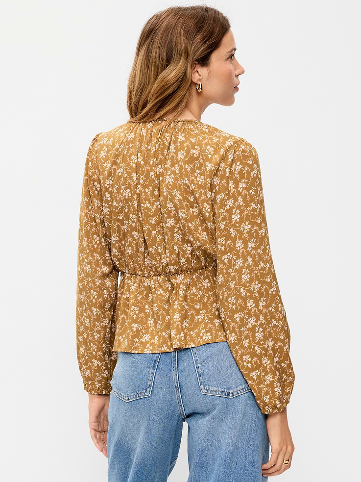 Image 2 of 9, Long-Sleeve Tie-Front Top