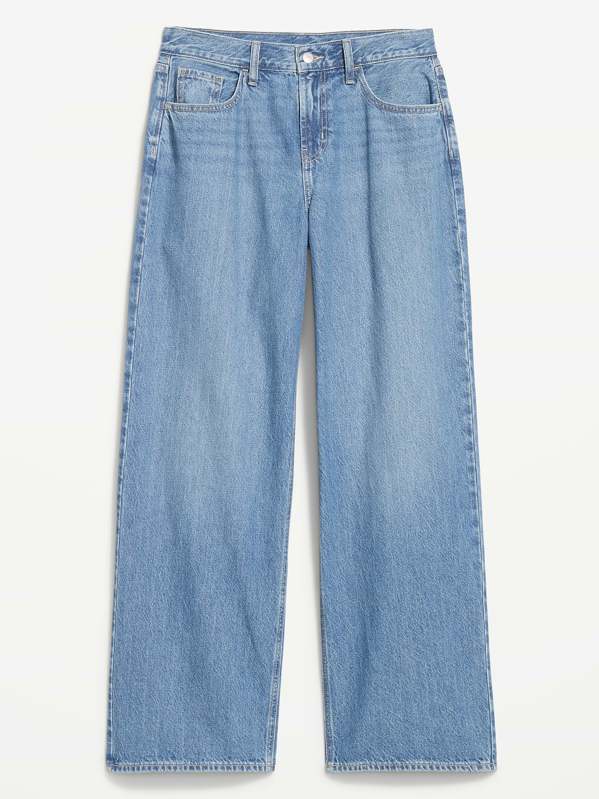 Image 5 of 5, Curvy Mid-Rise Wow Baggy Wide-Leg Jeans, New