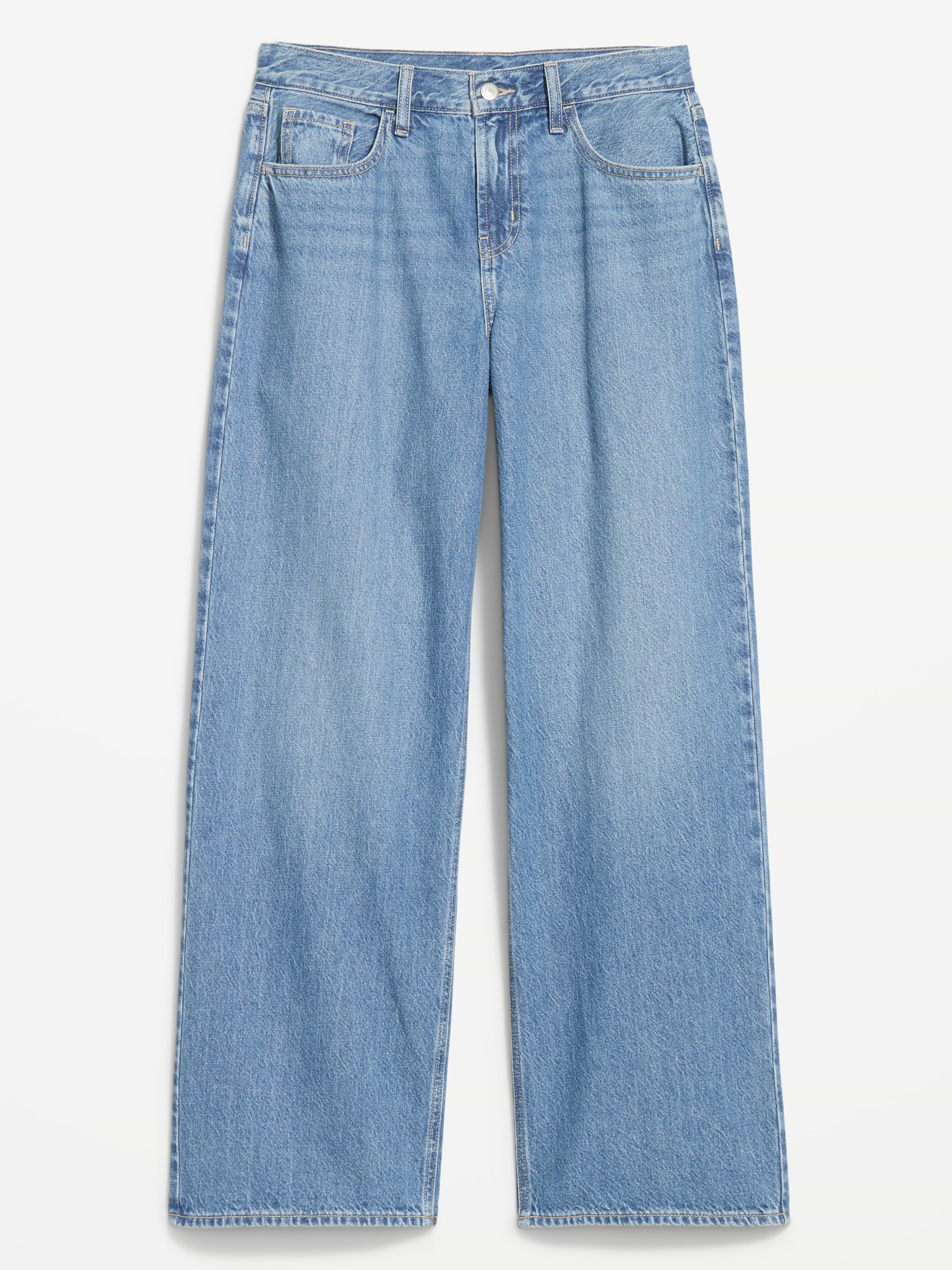 Image 5 of 5, Curvy Mid-Rise Wow Baggy Wide-Leg Jeans, New