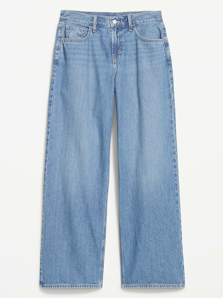 Image 5 of 5, Curvy Mid-Rise Wow Baggy Wide-Leg Jeans