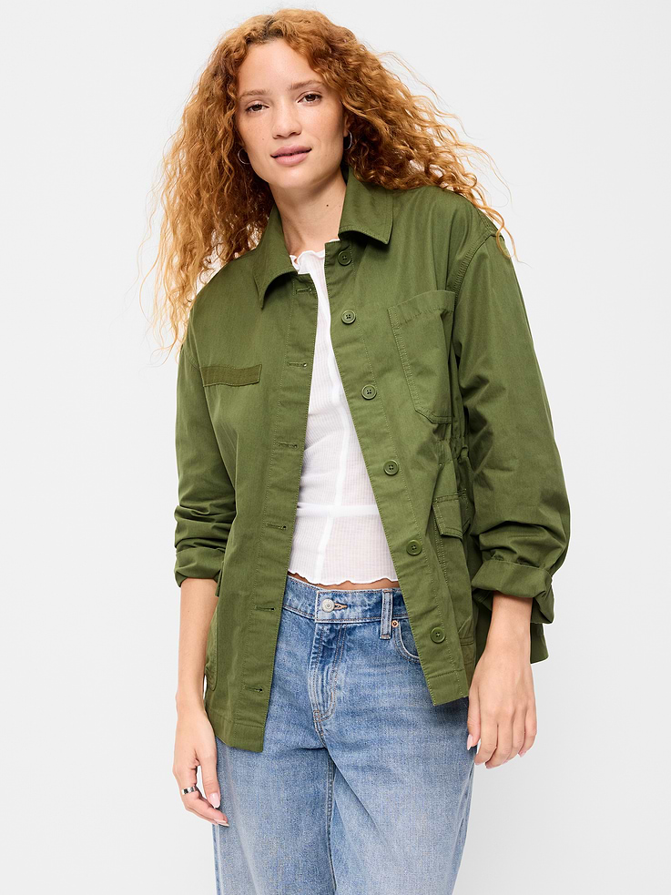 Image 1 of 7, spread collar, long sleeves, full-button front, patch chest pockets, Product #1195868