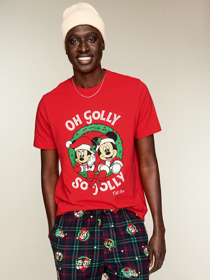 Image 1 of 4, rib-knit crew neck, short sleeves, licensed graphic, ©Disney, Product #909916