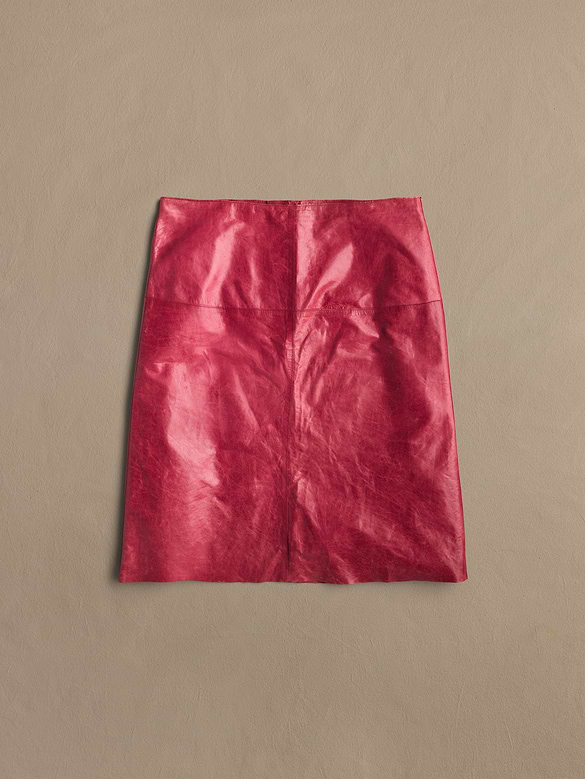 Archive Leather Midi Skirt Women's Size 14