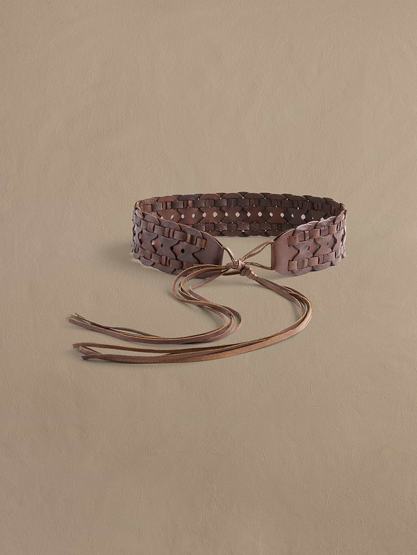 Archive Leather Braided Belt