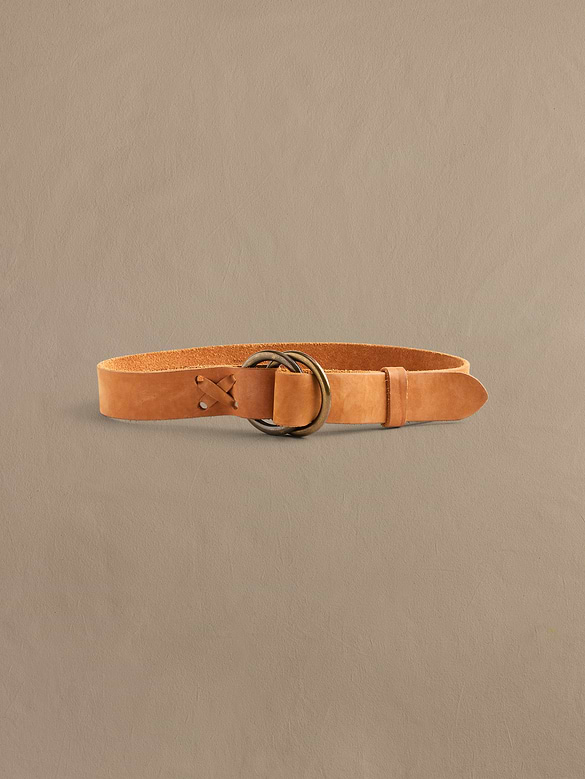 Archive Italian Leather Double Ring Belt