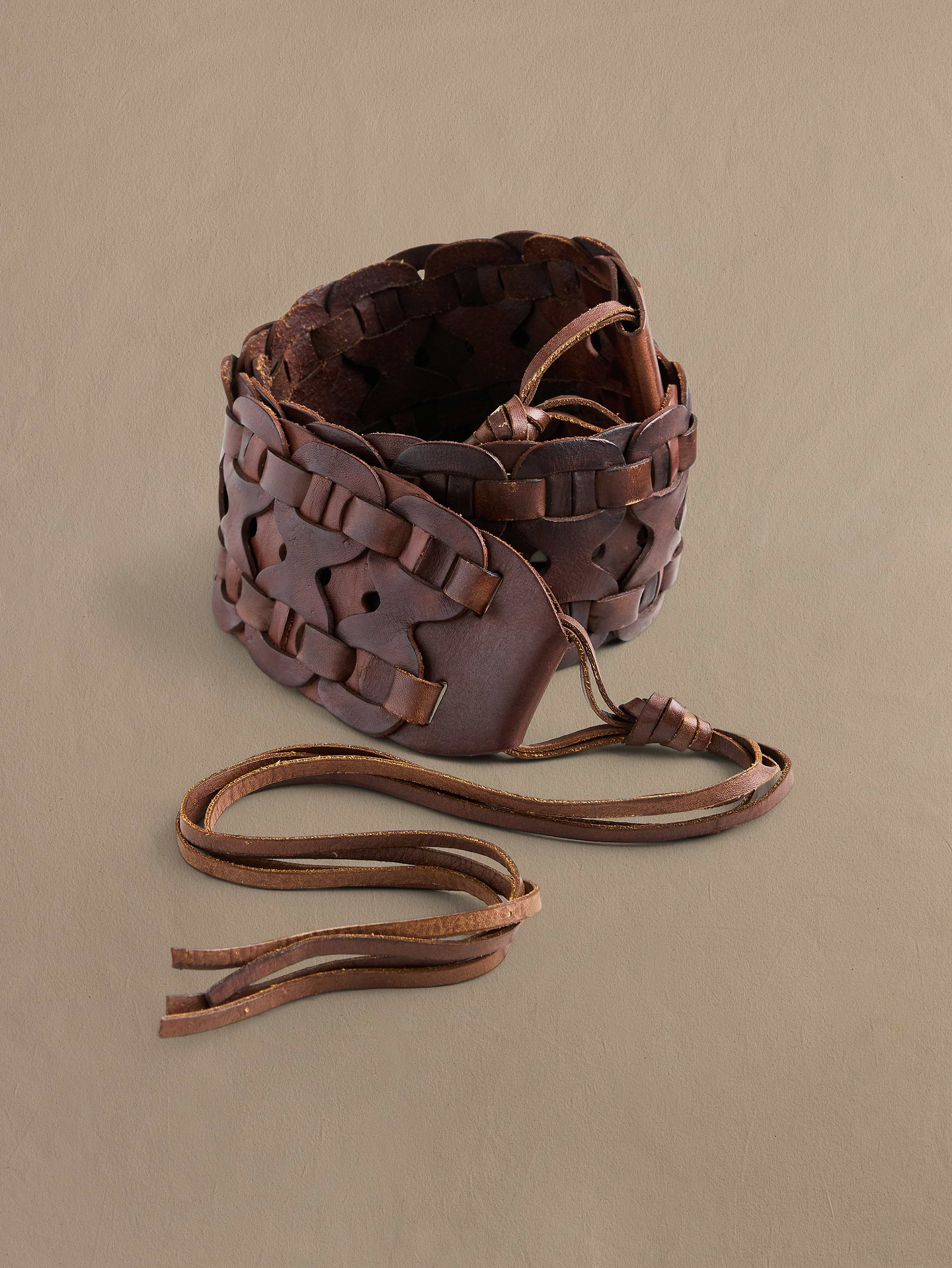 Image 2 of 2, Archive Leather Braided Belt