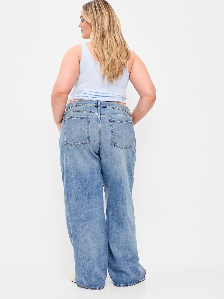 Image 11 de 11, Jean coupe généreuse à jambe large à taille basse