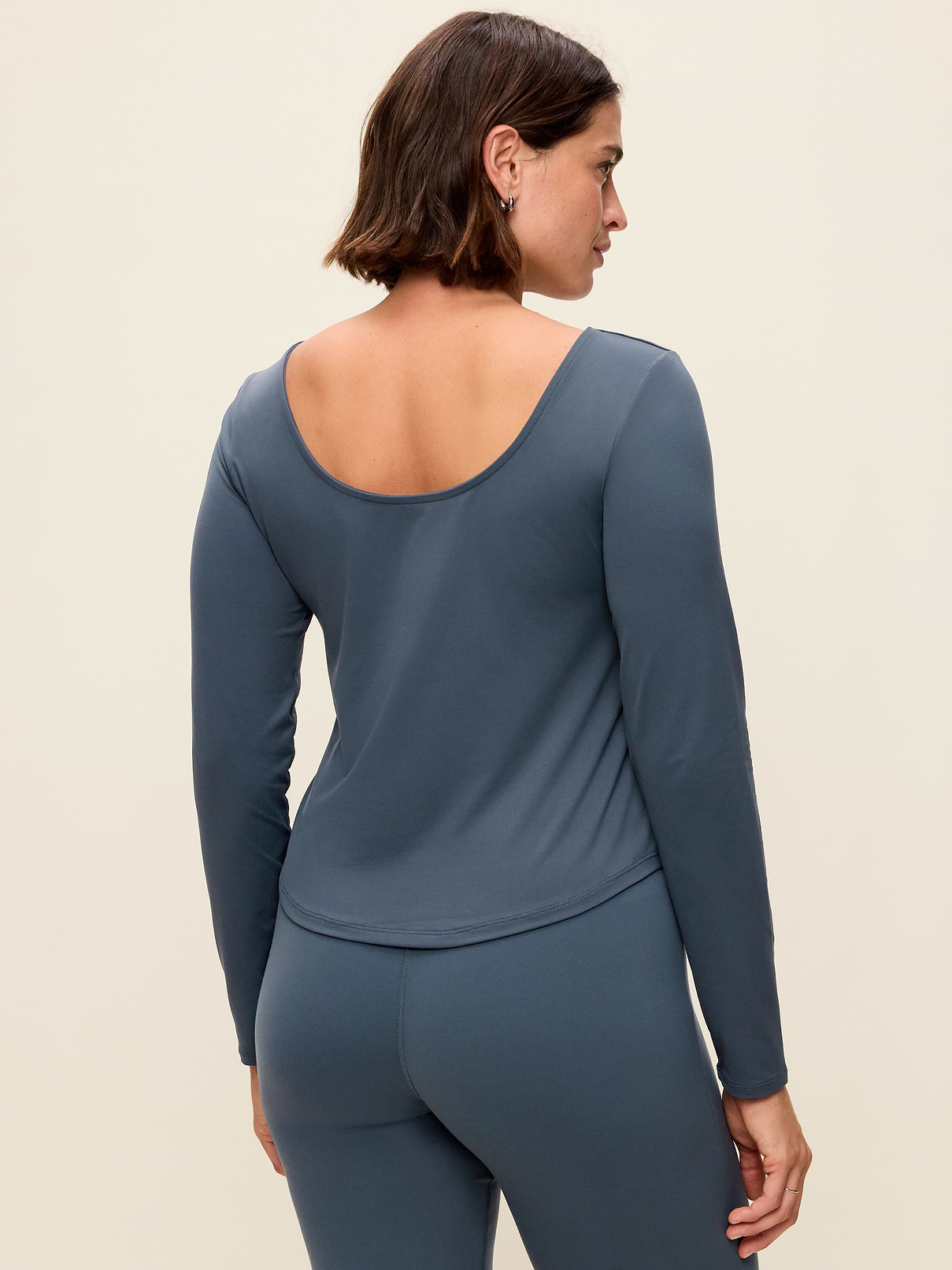 Image 3 of 3, StudioSmooth Long-Sleeve Scoop-Back Top