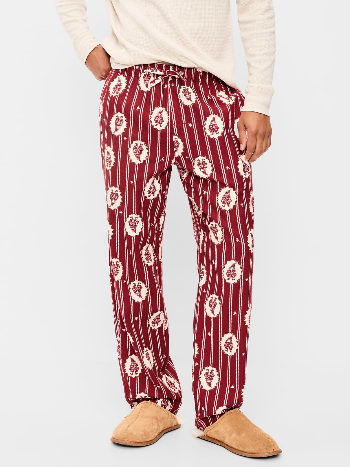 Image 1 of 3, elastic-drawstring waist, faux fly, on-seam hip pockets, Product #905005