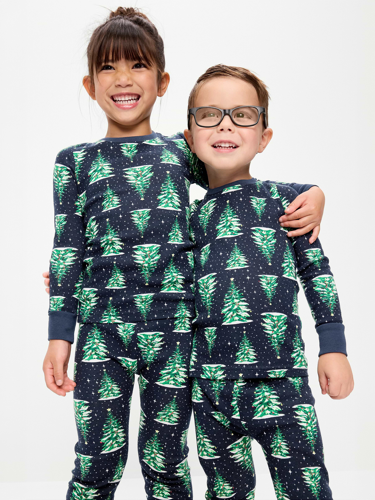 Image 1 of 2, crew neck, long sleeves, ribbed cuffs, matching pajama bottoms, elasticized waistband, ribbed leg cuffs, Product #910429
