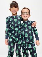 Image 1 of 2, crew neck, long sleeves, ribbed cuffs, matching pajama bottoms, elasticized waistband, ribbed leg cuffs, Product #910429