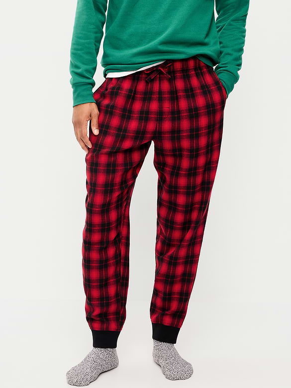 Flannel Pajama Joggers for Men