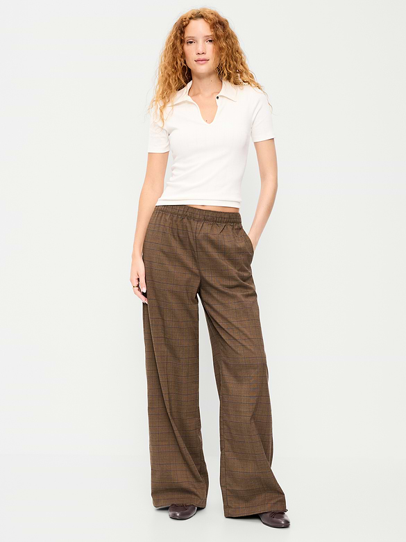 High-Waisted Wide-Leg Trouser