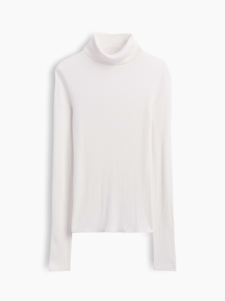 Image 5 of 5, Lightweight CashSoft Rib Turtleneck Sweater