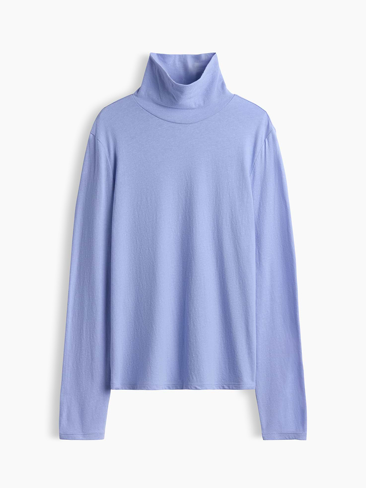 Image 5 of 5, 100% Cotton Authentic Turtleneck T-Shirt