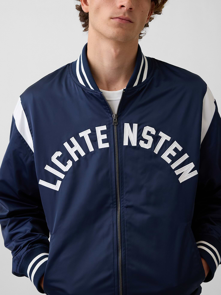 Image 4 of 10, Gap | Lichtenstein | Whitney | Standing Explosion Varsity Jacket