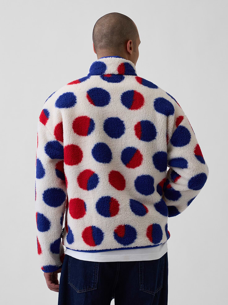 Image 2 of 10, Gap | Lichtenstein | Whitney | Cathedral #2 Quarter-Zip Sherpa Pullover