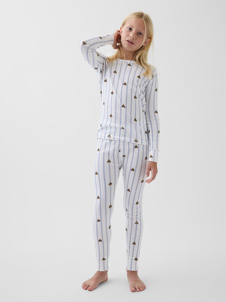 Image 4 de 6, Pyjama en coton biologique brossé pour Enfant et Bébé