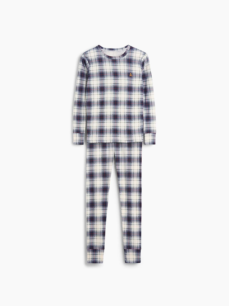 Image 6 of 7, Kids & Baby Organic Brushed Cotton Plaid PJ Set
