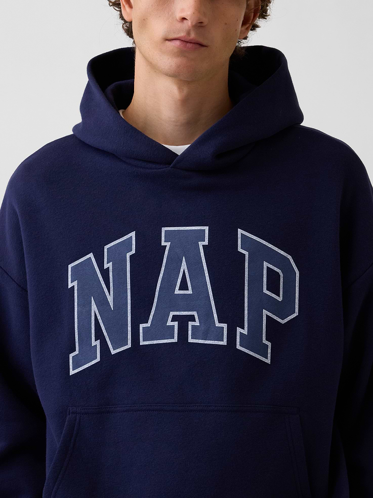 Image 4 of 5, Adult VintageSoft NAP Logo Hoodie