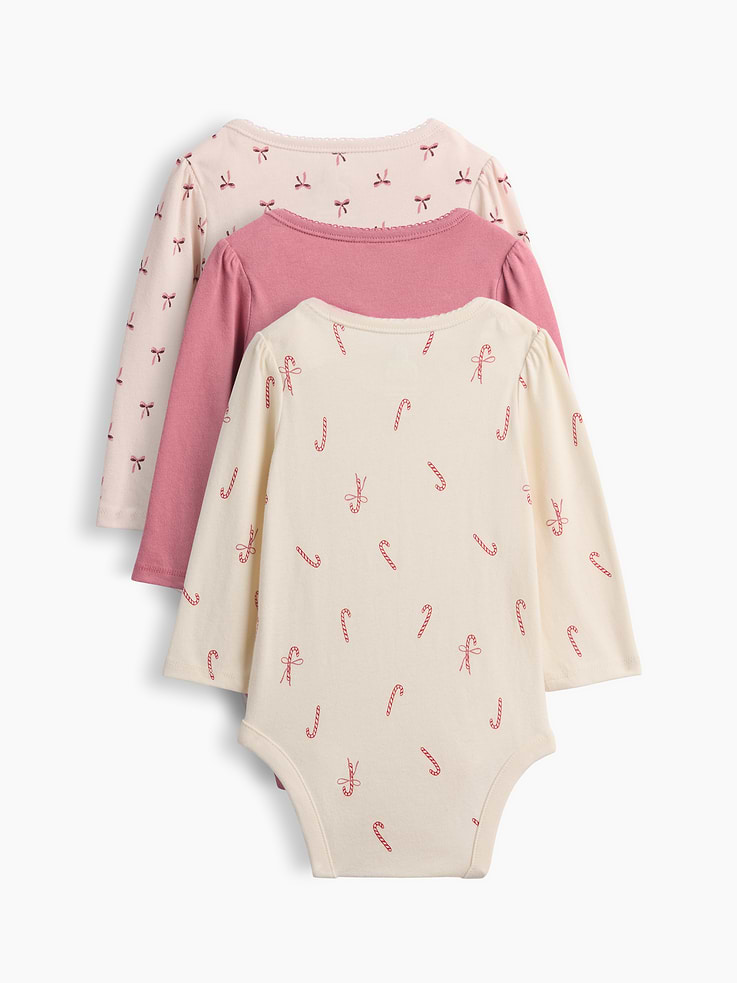 Image 2 of 3, Baby First Favorites Organic Cotton Bodysuit (3-Pack)