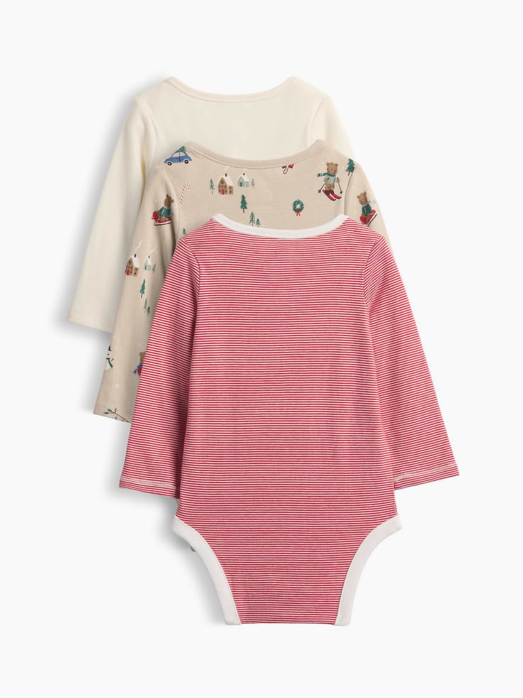 Image 2 of 3, Baby First Favorites Organic Cotton Bodysuit (3-Pack)