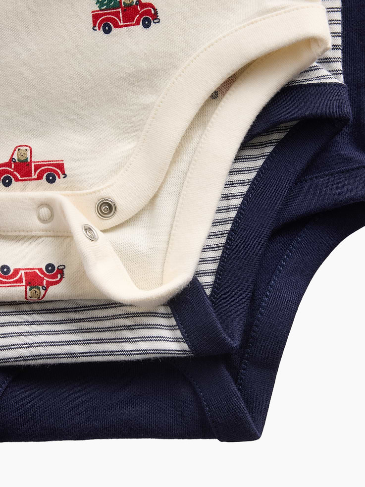 Image 3 of 3, Baby First Favorites Organic Cotton Bodysuit (3-Pack)