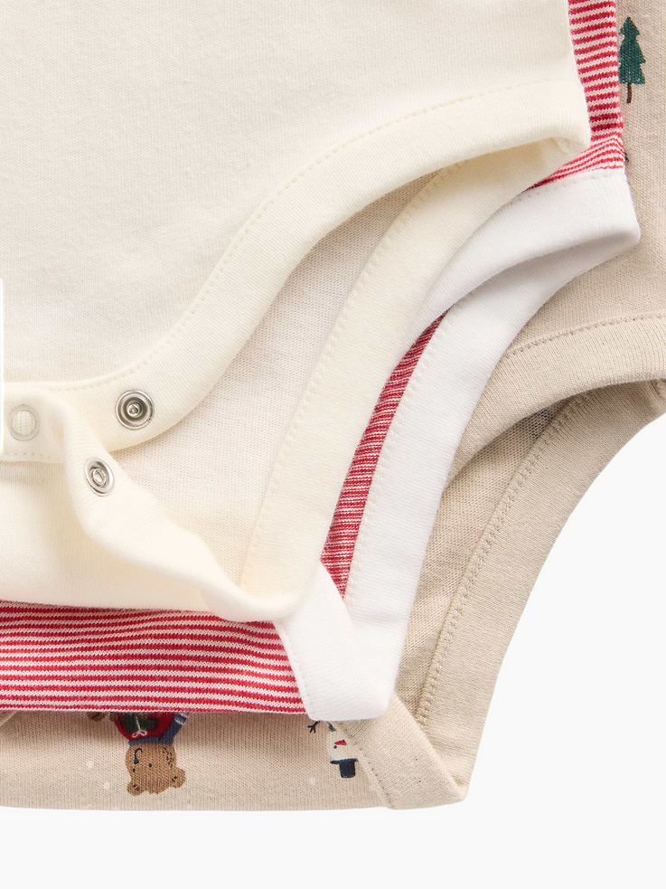 Image 3 of 3, Baby First Favorites Organic Cotton Bodysuit (3-Pack)