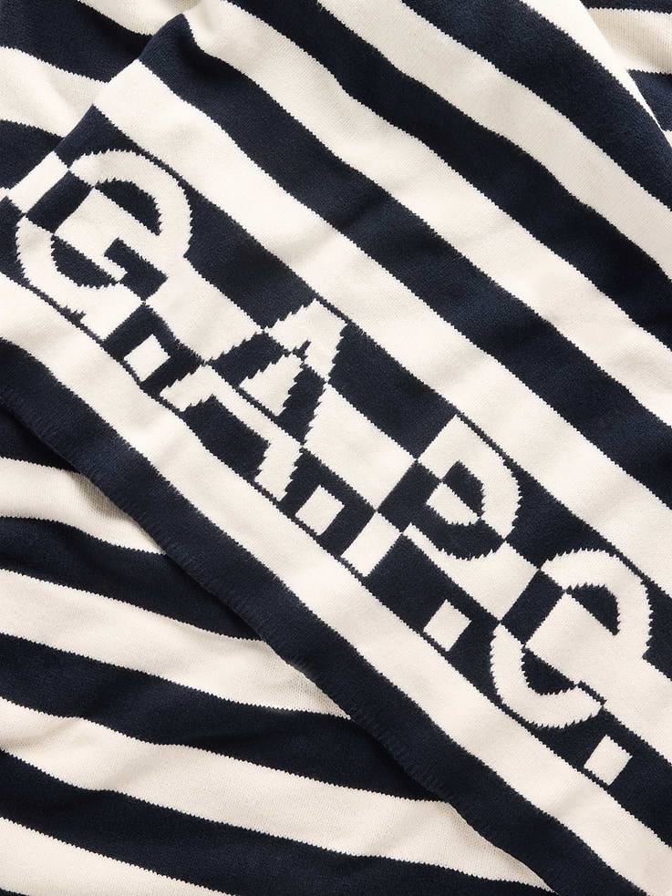 Image 3 of 6, Gap × A.P.C. Logo Stripe Blanket