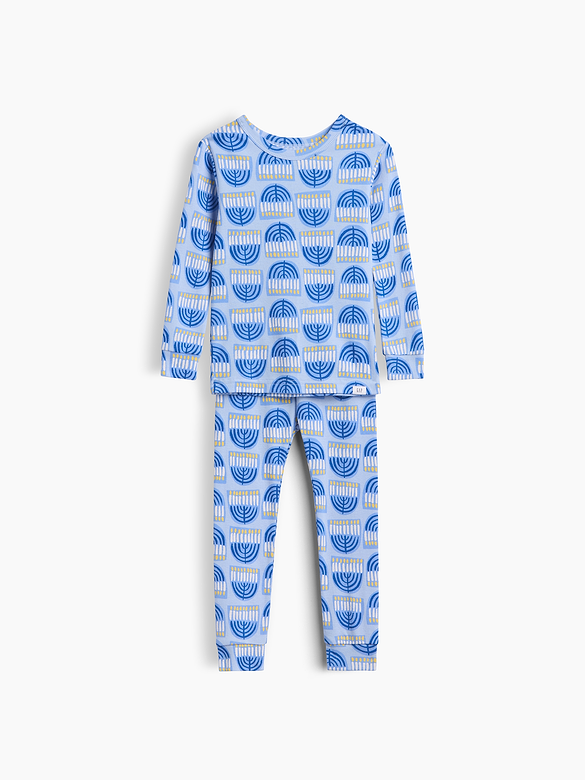 Kids & Baby Organic Brushed Cotton Hanukkah PJ Set