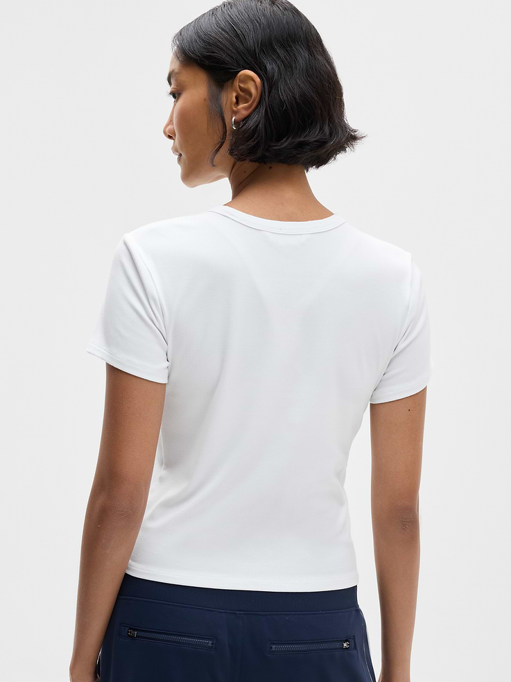 Image 3 of 4, Signature Rib Crop Tee