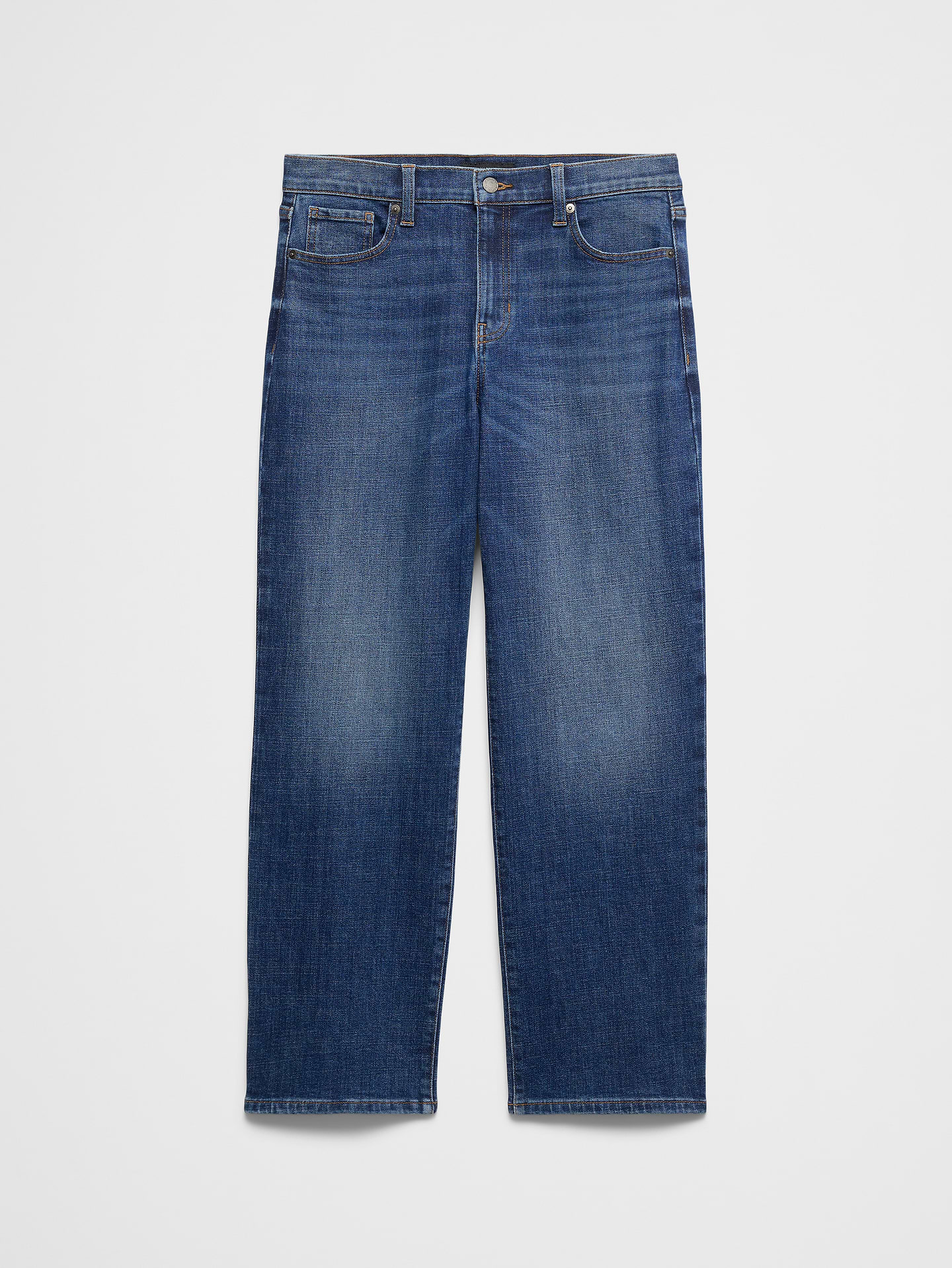 Image 4 of 7, Straight-Leg Mid-Rise Jean