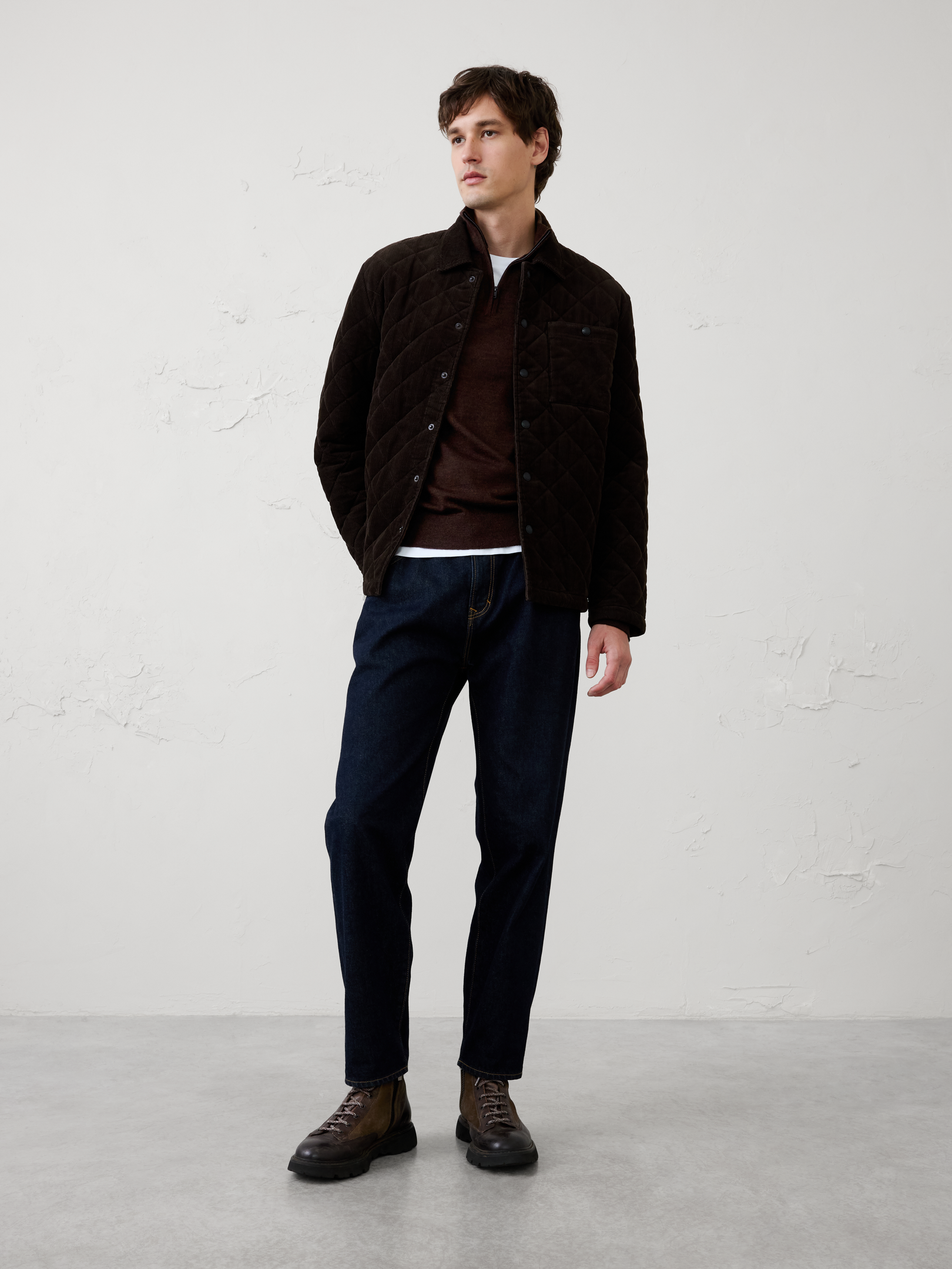 Image 3 of 6, Merino Wool Quarter-Zip Sweater