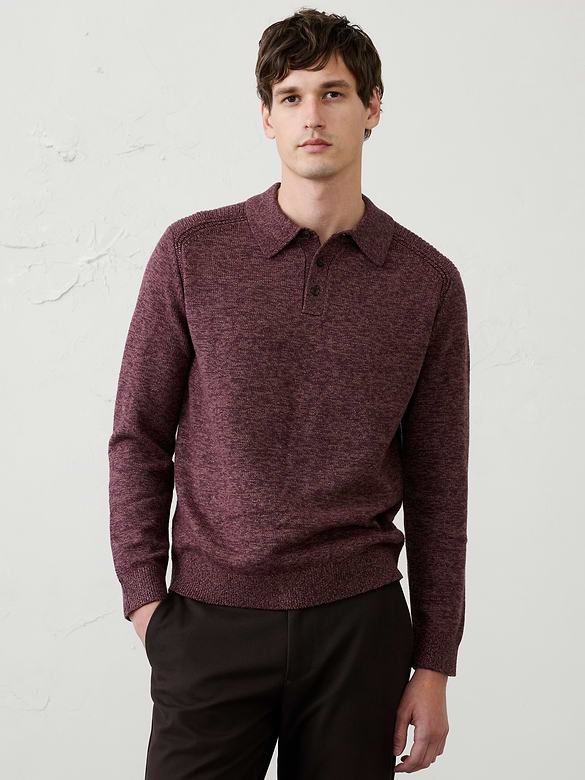 Lofty Textured Sweater Polo