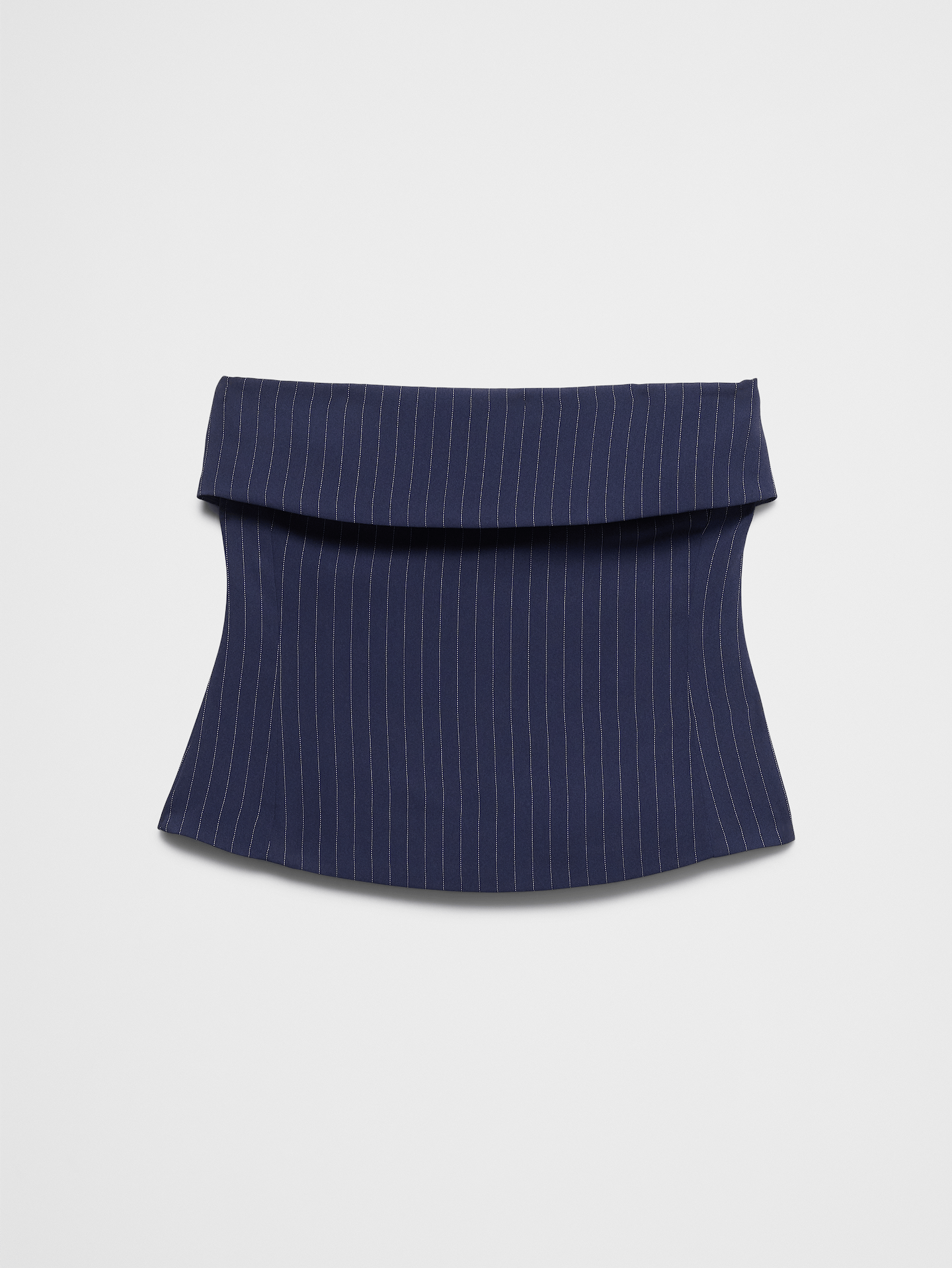 Image 4 of 4, Strapless Pinstripe Top