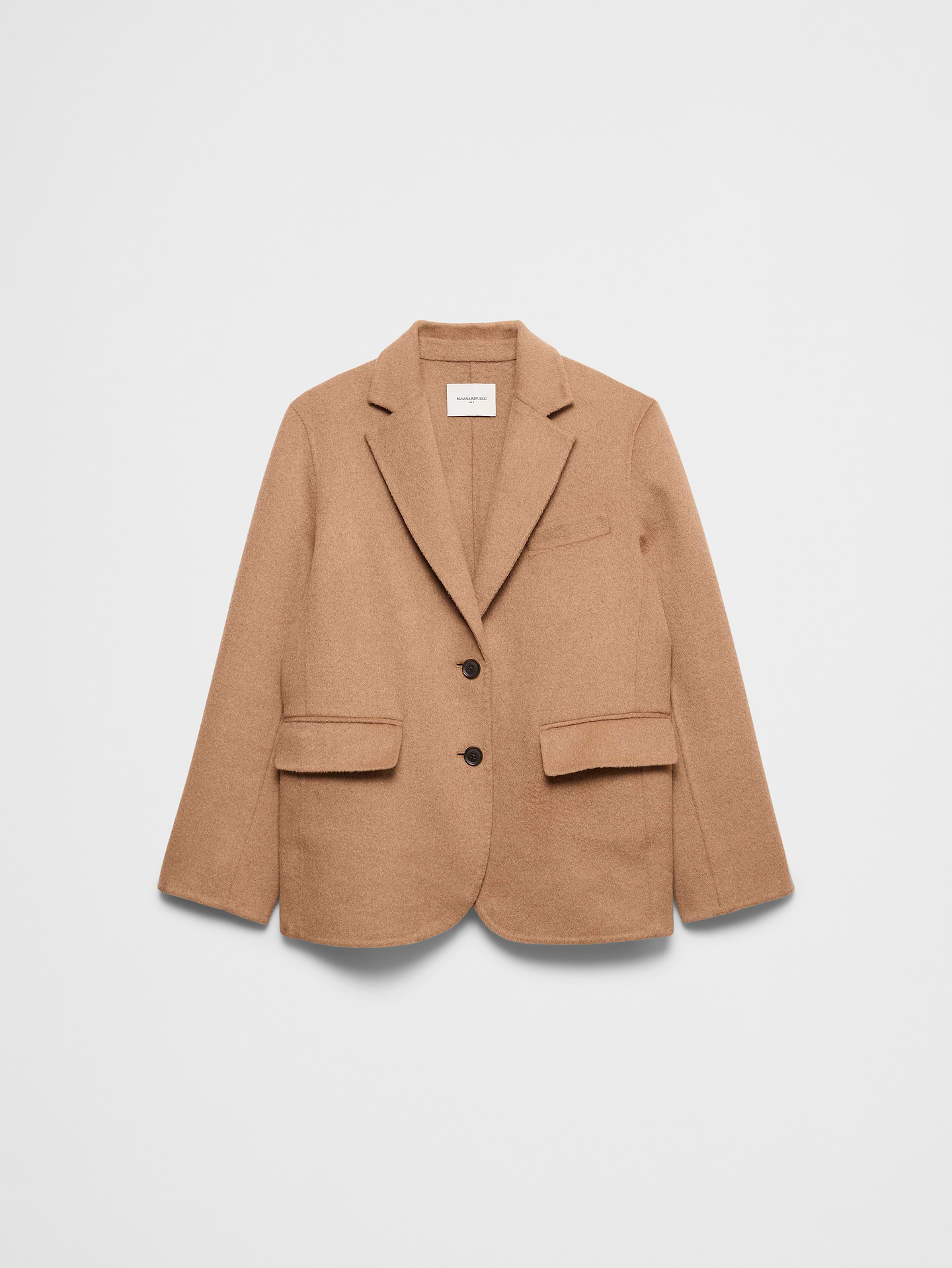 Image 4 of 4, Polyester-Wool Blend Double-Face Blazer