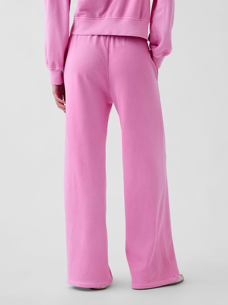 Image 4 de 6, Pantalon ample en jersey bouclette VintageDoux à taille mi-basse