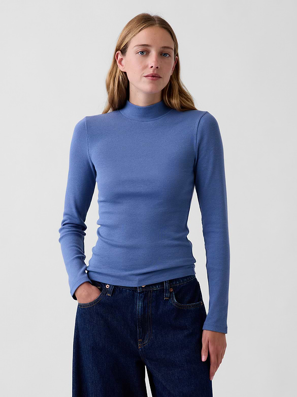 Modern Rib Mockneck T-Shirt