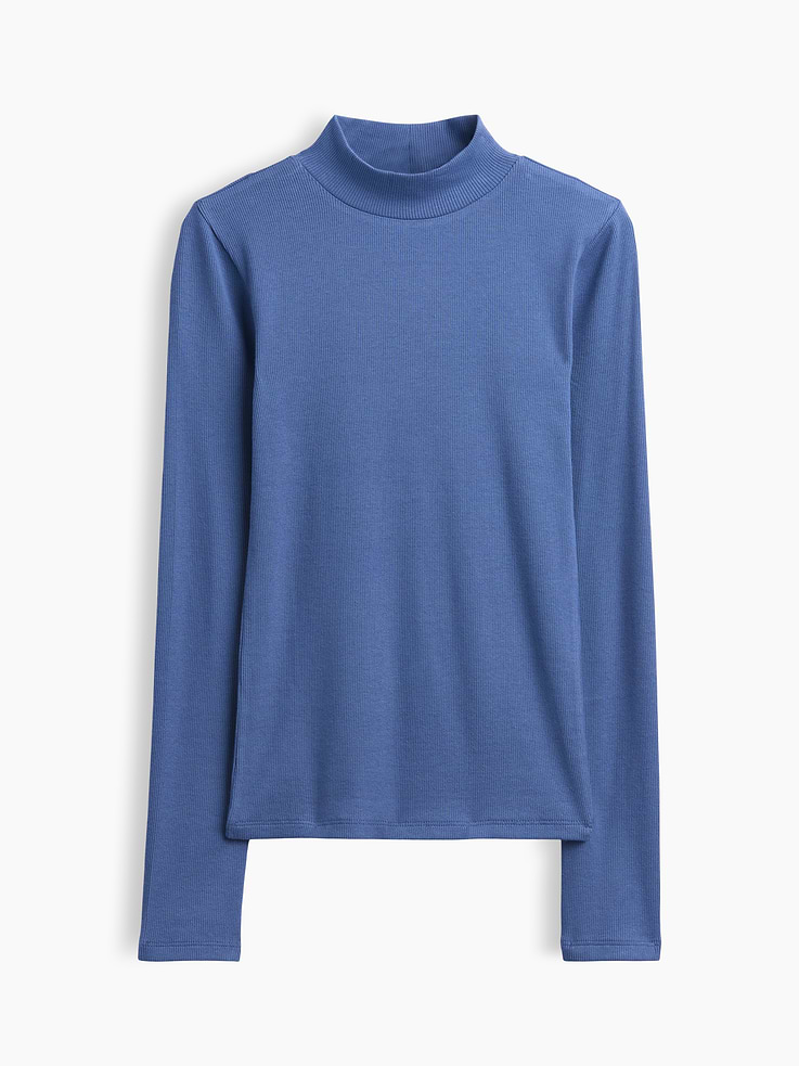 Image 5 of 5, Modern Rib Mockneck T-Shirt