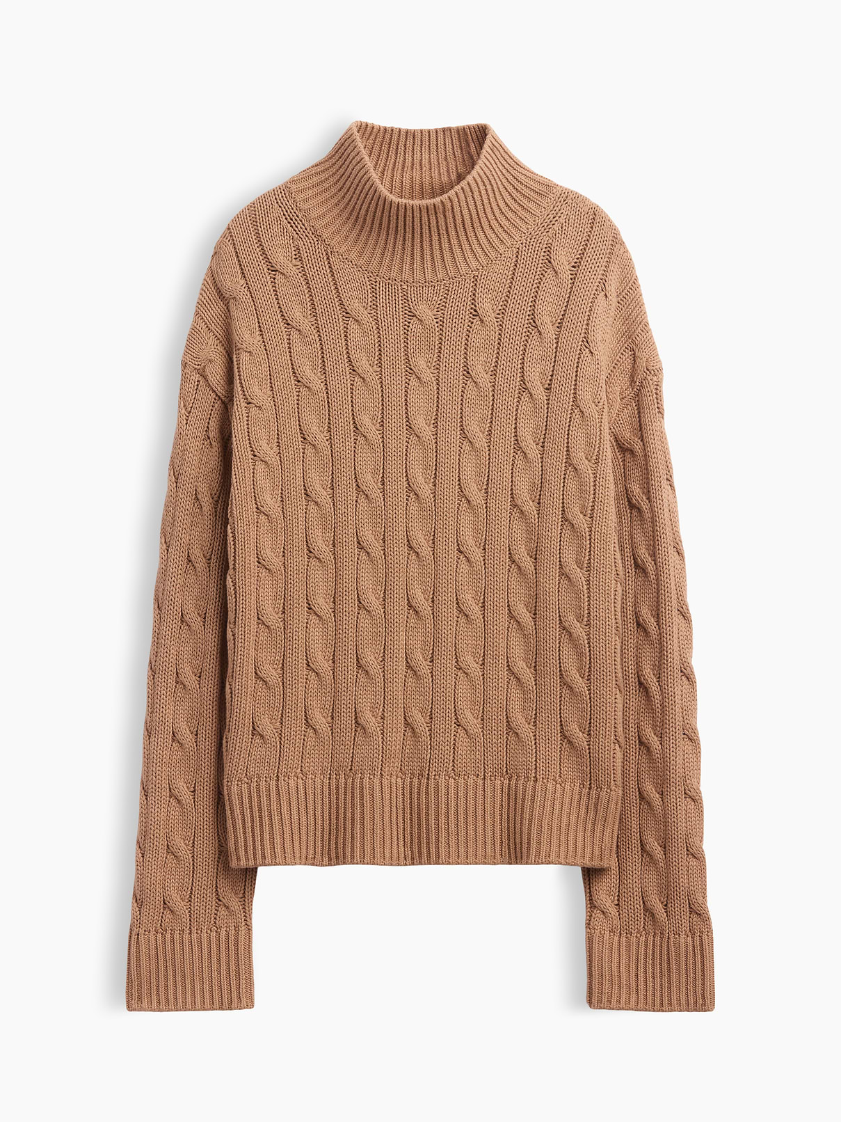 Image 5 of 5, 100% Cotton Oversized Mockneck Sweater